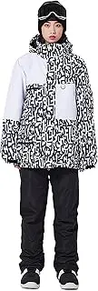 [BORAWO] Ski Wear, Ski Suit, Top and Bottom Set, Camouflage Pattern, Snowboarding Wear, Men's, Women's, Water Repellent 3.9 ft (10,000 mm), Water Repellent, Jacket and Pants, 2-Piece Set