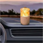 2 in 1 Natural Himalayan Salt Lamp, Flame Bedside Lamp, Led Crystal Desk Light, Lava Air Purifier, USB Table Lamp, Aroma Diffuser, Colorful Night Light for Bedroom Living Room