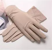 [LEIXIUSM] Women's Thin Summer Driving Ice Silk Touch Screen Short Spring and Autumn Cycling Gloves