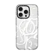 iPhone 16 Pro Clear Case MagSafe Compatible Liney Ladies White