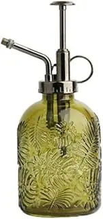 20cm Tall Vintage Style Spritzer,360ml Glass Pump Plant Mister Plant Spray Bottle,One Hand Succulent Watering Bottle with,Small Watering Can for Indoor Outdoor House Plant Yellow+Bronze Color