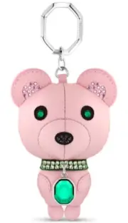 SWAROVSKI CRYSTAL ICONS KEY RING KRIS BEAR PINK 5650128. NEW IN BOX