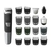Philips Norelco Multigroomer All-In-One Trimmer Series 5000, 18 Piece Mens Grooming Kit, for Beard Face, Hair, Body Hair Trimmer for Men, No Blade Oil Needed, MG5750/49