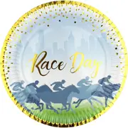 Race Day Large Paper Plates (Pack of 8)