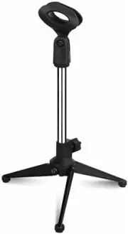 Mic Stand Desk Height Adjustable 7.5-12 Inch Table Tripod Microphone Holder P...