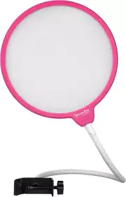 6" Microphone Studio Pop Filter with Clamp - Pink/White