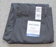 DOCKERS Easy Khaki CLASSIC FIT Flat Front PANTS • 34x32 • gray STORM HEATHER
