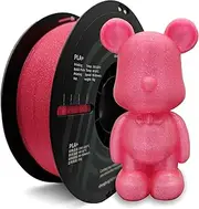 Gitter Pink PLA 3D Printer Filament PLA 1.75mm HP3DF Premium Toughness Enhanced PLA Plus 100% Pure PLA Fit Most FDM Printer Dimensional Accuracy +/- 0.02 mm 1 KG / 2.2Lbs Spool… (Glitter-Pink)
