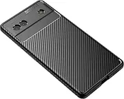 CruzerLite Case Compatible with Google Pixel 6a Case Carbon Fiber Texture Design Cover Anti-Scratch Shock Absorption Case Made for Google Pixel 6a Case (2022) (Carbon Black)