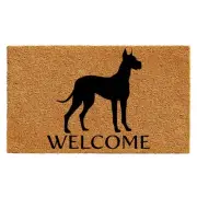 AZ105601729 Great Dane Doormat, 17" x 29", Natural/Black