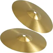 EXQUIMEUBLE 2pcs Set Cymbals Cymbals for Drums Drum Symbols Musical Crash Jazz Brass