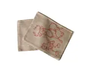 Christmas Jute Woven Taupe Table Runner 33 x 180cm Elf