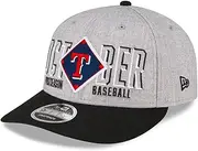 New Era Rangers 9FIFTY LP 2023 Division Series Winner Locker Room Snapback Cap, Adjustable Hat Grey, Grey, One Size