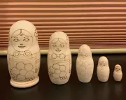 Nesting Dolls DIY 5 Pcs Blank Matryoshka Nesting Dolls Blank DIY Unfinished