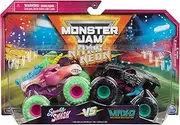 Monster Jam Nitro Neon Sparkle Smash vs Max-D (1:64 Scale Double Pack)