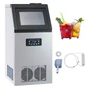 WILPREP Commercial Ice Machine Ice Cube Maker 45-Cube-Tray 10kg-Storage 73kg/Day