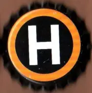 USA Plastic Lined Beer Crown Bottle Cap: Hinterland Brewing (orange)