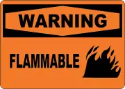 OSHA WARNING: FLAMMABLE| Laminated Vinyl Decal Sticker Label