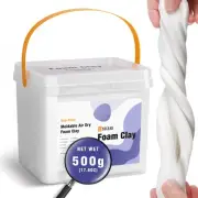 Foam Clay White 500g - Moldable Air Dry Ultra-Light Modeling Clays for Adult ...