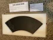 Slate Pampered Chef Serving Board 14.5” X 5.25” Curved