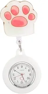 [WOFASHPURET] Nurse Pocket Watch Chain Fob Watch Portable Watch Doctor Pocket Watch Clip on Watch Secondhand Watch Hands Women Girl Nurse Watch Light Stop