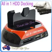 2.5'' 3.5'' External HDD Docking Station Hard Disk Drive Card Reader Kit HUB OTB