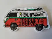ENJOY THE JOURNEY KOMBI VAN TRAVEL SURF IRON ON SEW ON EMBROIDERED PATCH