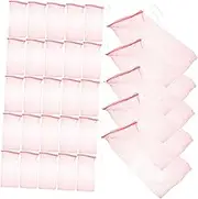 LALADEFIEE 50pcs Mesh Onion Bags Reusable Drawstring Storage for Vegetables Potatoes Agricultural Products Tear Resistant Lightweight Compact Design