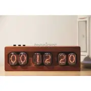 IN12 Nixie Tube Clock Creative Retro Digital Clock DIY Deco (African Padauk)