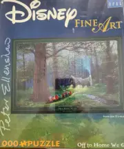 Blue Opal Disney Fine Art Seven Dwarfs Off To Home We Go - Peter Ellenshaw NEW