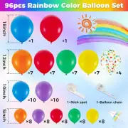 96Pcs Balloons Arch Garland Kit Reusable Colorful Balloons Set DIY Latex leIuq