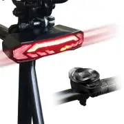 BIKIGHT Smart Brake Sensing Bike Taillight 1500mAh Battery Adjustable Parameters Alarm Rear Light 6 Light Modes USB-C Re
