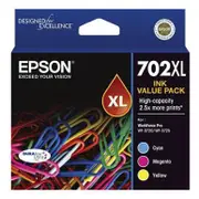 Epson 702XL Cyan, Magenta, Yellow Ink Cartridge (Original)