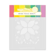 Waffle Flower Winter Floral Stencil