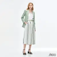 在飛比找momo購物網優惠-【iROO】棉質條紋印花長裙