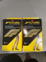 2 Packs 3M FUTURO Plus Size Firm Compression Pantyhose 20-30 mmHg