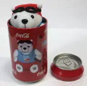 COCA~COLA POLAR BEAR #4 IN CAN ~ BEAN BAG PLUSH DESIGN