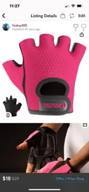 Contraband Pink Label 5307 Women Diamond Mesh Lifting Gloves, Work Out