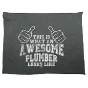 This Is What Awesome Plumber - Funny Novelty Soft Sport Microfiber Towel