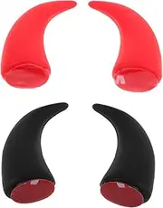 Motorcycle Modification Stickers Set of 4 Self-adhesive Horn Ornaments Anti-collision Bumper Decor Car Exterior Stickers