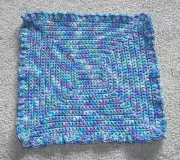New Uniq Handmade 11.5" Square Crochet Doily Candle Table Mat Multicolor