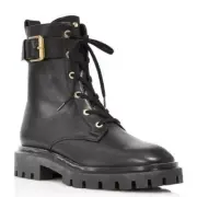 NEW- Stuart Weitzman Women's Ultra Lug Sole Buckle Combat Boots- Size 10