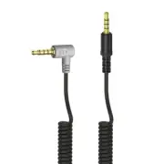 CoMica -3.5m TRRS-TRRS Microphone Coiled Audio Output Cable – 23″ Max