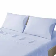 Ultra Soft Cotton Sheet Set Single King Single Double Queen King Size Light Blue
