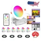 Voice-Controlled Smart 4-Inch RGB LED Downlights - 1000 Lumen Brightness, 6 Pack