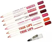 2x6 Pieces Lip Liner Pencil Smooth Application Matte Water Resistant Cosmetics for Girls, B, 2 Pcs