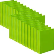 Marbig Clear View Insert Ring Binder Folder 2D 25mm A4 Lime Green 20 Pack