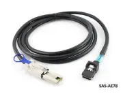 78" External SAS (SFF-8088) M to Internal Mini SAS (SFF-8087) M Round Cable