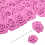 25pcs Foam Roses Artificial Flower Fake Roses with Stems, Rose