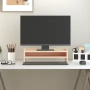 Monitor Stand 50x24x16 cm Solid Wood Pine Adjustable Desk Organizer Furnit 13984